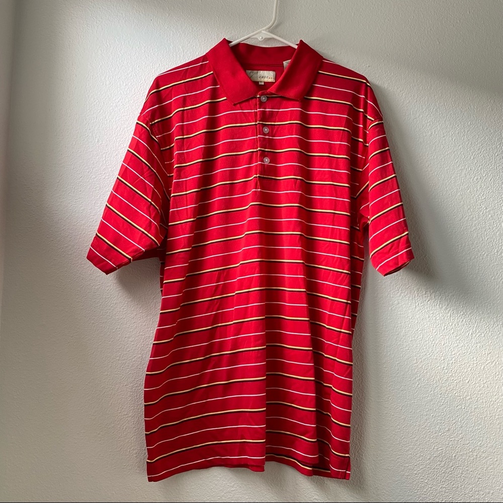 Short Sleeve Stripe Polo Shirt